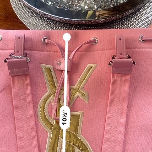 Yves Saint Laurent Pink Tote with Gold Logo - Picture 10 of 11